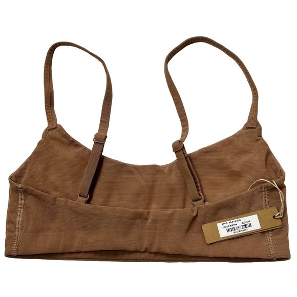 SKIMS Mesh Scoop Neck Bralette Sienna Womens XXS - Picture 3 of 10